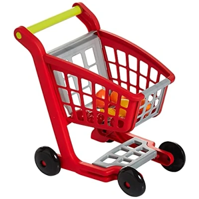 Afbeelding van Ecoiffier Winkelwagen voor kinderen ideaal winkels en supermarkt, met speellevensmiddelen, ook als loopwagen, vanaf 18 maanden