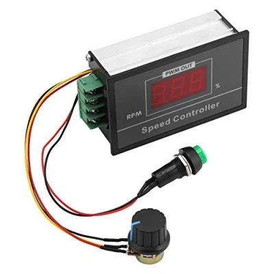 Afbeelding van DC Motor Snelheid Controller, PMW Instelbare Regelaar Generator, 6 60V 12V 24V 36V 48V 30A, met Digitaal Display en schroefklemmen