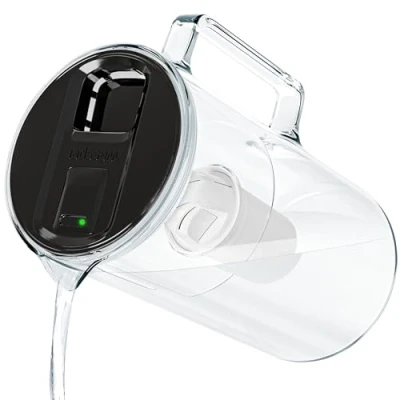 Afbeelding van Wessper Waterfilterkan met Filterwisselteller, 3 Liter, Kan Filters, BPA FREE Drink Waterfilterpatronen, Glazen Filterkan Actief Koolstof Filter, Zwart