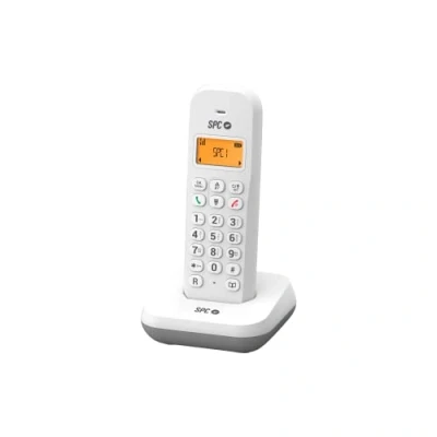 Afbeelding van SPC Keops Draadloze telefoon met verlicht display, beller ID, 50 contacten, eco modus, gap compatibiliteit, datum en tijd op het scherm, wit