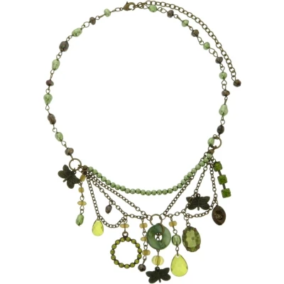 Afbeelding van Behave Groene ketting met diverse hangers