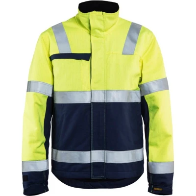 Afbeelding van Blåkläder 4069 1514 Multinorm Winterjas Geel/Marineblauw maat L