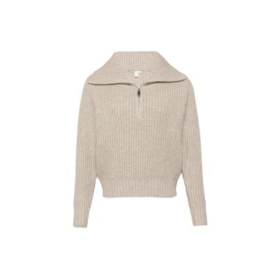 Afbeelding van QS MIT Troyer Kragen Trui, Dames, Maat: XL, Helles beige