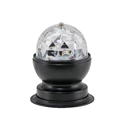 Afbeelding van BRILONER Discolamp RGB tafellamp met kleurveranderingseffect LED discobal Ø8,8 x 10,8 cm