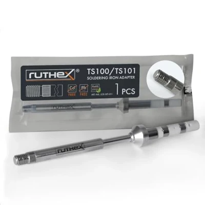 Afbeelding van ruthex 1 x soldeerpuntadapter uit de serie TS100/TS101/PINECIL voor soldeerpunten het plaatsen van schroefdraadinzetstukken in 3D printen