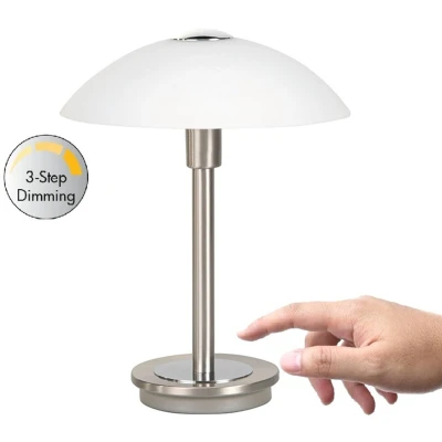 Afbeelding van HighLight tafellamp Touch 26 cm mat staal