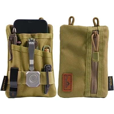 Afbeelding van VIPERADE VE1 EDC gereedschapstas organizer, kleine tas met 5 vakken, multi gereedschapstas, nylon schede etui voor zaklamp mes pen notebook (Khaki)