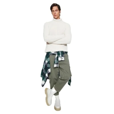 Afbeelding van Trendyol Ecru Slim Fit Wollen Coltrui Raglan Mouw Basic Breiwerk Trui Tmnaw21Kz0404