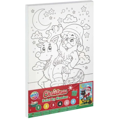 Afbeelding van Creative Craft Group Canvas Schilderen op Nummer Kerstmis