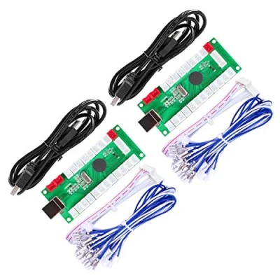 Afbeelding van Fosiya Zero Delay Arcade USB Encoder PC naar joystick Voor Windows &amp; Linux MAME Raspberry Pi Retropie Projecten (Gebruikt 2 Speler 5Pin + Happ Style Knoppen)