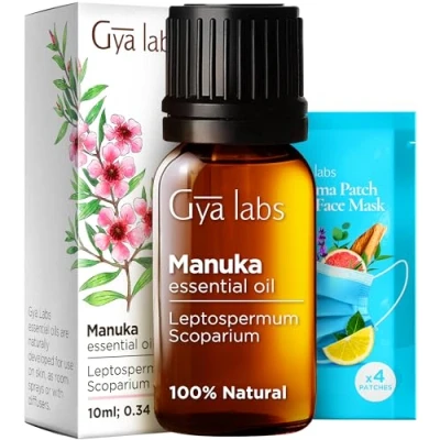 Afbeelding van Gya Labs Pure Manuka olie voor de huid 100% etherische oliën van therapeutische kwaliteit Onverdunde nagels, en gezicht (10ml)
