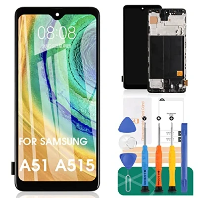 Afbeelding van SRJTEK Voor Samsung Galaxy A51 2019 LCD scherm vervanging A515F Touch Digitizer Assembly SM A515F/DSN Reparatieonderdelen Kits (TFT met zwart frame)