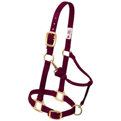 Afbeelding van Weaver Leather Originele Verstelbare Kin en Keel Snap Halter L. Burgandy