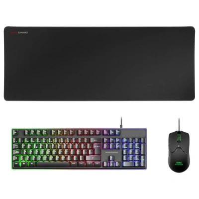 Afbeelding van Mars Gaming MCPXBES, Combo H Mech Toetsenbord+Ultralight Muis+Muismat XXL, Zwart, ES