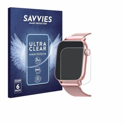 Afbeelding van Savvies Screenprotector voor Sanorum Smartwatch 1.85&quot; Folie Beschermfolie transparant (6 Stuks)