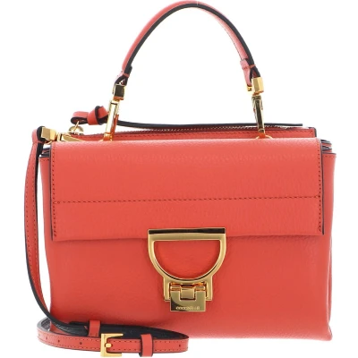 Afbeelding van COCCINELLE Leren Schoudertas Avondtas Arlettis Handbag Grainy Leather Grenadine Red Lichtrood