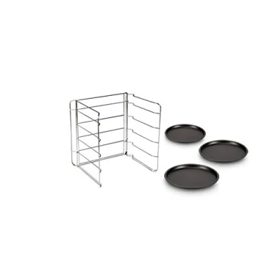 Afbeelding van Guardini Mania pizzablakken met roosterpizza&#039;s, staal, zwart, 6 stuks