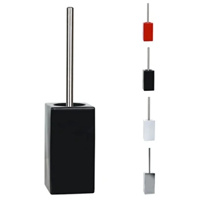 Afbeelding van Spirella Collectie Quadro WC borstel, 45,0 x 11,5 cm, steengoed, zwart, cm