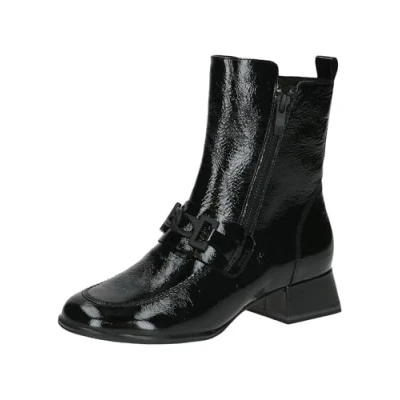 Afbeelding van Caprice Korte laarzen, Dames, Maat: 38.5, Black naplak Leer
