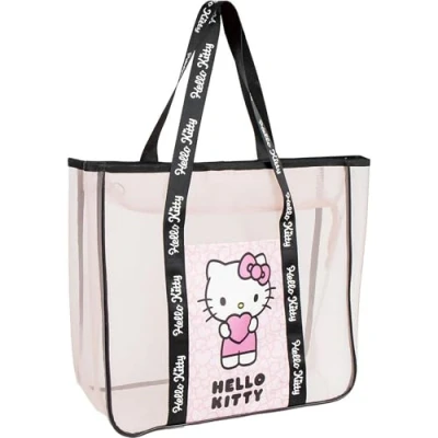 Afbeelding van Hello Kitty Roze Premium Strand Tas 62x39x20cm