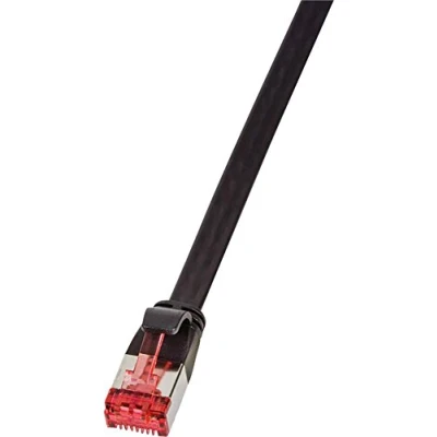 Afbeelding van LogiLink CF2093S RJ45 Netwerkkabel, patchkabel CAT 6 U/FTP 10.00 m Zwart Vergulde steekcontacten 1 stuk(s)