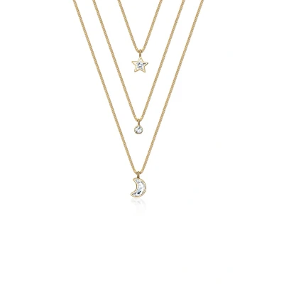 Afbeelding van Elli Layer MOND Stern Ketting, Dames, Maat: 40, Gold