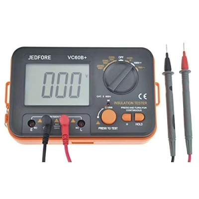 Afbeelding van VC60B+ Digitale Multimeter Isolatieweerstand Multi Tester DCV ACV Megohm Meter Megohmmeter met Backlit LCD DC 250/500/1000V AC 750V 0.1 2000MΩ