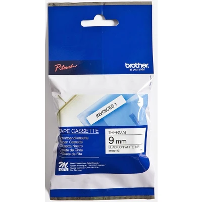 Afbeelding van MK 221BZ tape black on white 9mm for PT 55PT/PT 65/ 75/ 80 en BB4