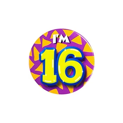 Afbeelding van Paper Dreams Button 16 jaar 55mm
