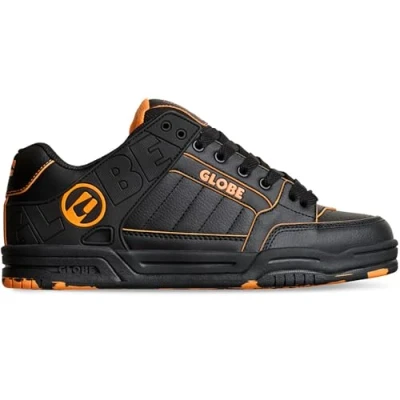 Afbeelding van Globe TILT Skateschoenen, Heren, Maat: 40.5, Black/orange/mosaic Leer/ synthetisch