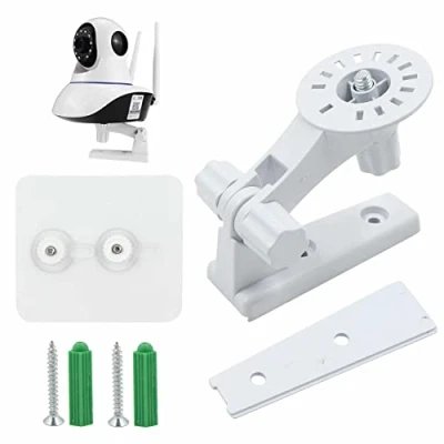 Afbeelding van Verstelbare beveiligingscamerahouder, wandhouder, plafondhouder, instelbare montageaccessoires, 135 graden rotatie, met 6 mm schroef voor bewakingscamera&#039;s, camera, 2 stuks, wit