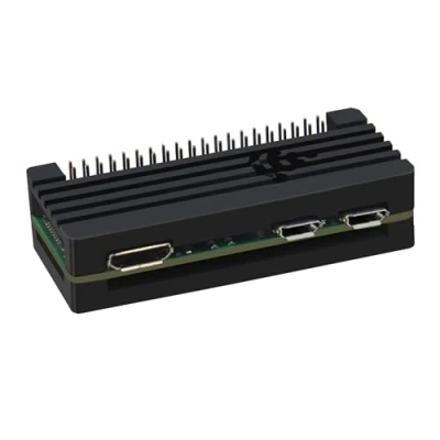 Afbeelding van eleUniverse Raspberry Pi Zero 2W behuizing aluminium passieve koeling, koellichaam + 20 pins GPIO header voor Zero/Pi (2W01)