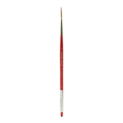 Afbeelding van Winsor &amp; Newton 5183700 Scepter Gold II kunstenaars aquarelpenseel met hoge verfcapaciteit en uitstekende veerkracht Sleper Rigger penseel lange Steel Nr. 0 1,2 mm