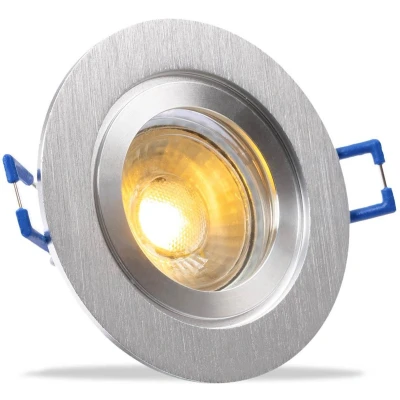 Afbeelding van IP44 LED Inbouwspot Melody badkamer of buiten Ronde spot Chrome glimmend Extra Warm Wit 2700K 4 Watt Philips