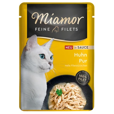 Afbeelding van 24x100g Miamor Fijne Filets in Saus Kip natvoer voor katten