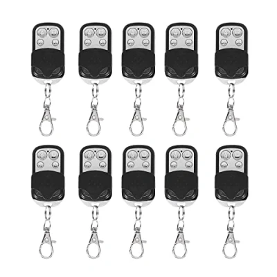 Afbeelding van Leyf 10 stuks afstandsbediening garagedeur 433 MHz, universeel de portail, 4 kanalen, compatibel met MHz frequentiecode, handzender, eenvoudige instelling, garagedeuropener