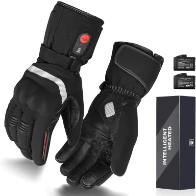Afbeelding van Verwarmde Motorhandschoenen Oplaadbare Winterhandschoenen met Batterij 7.4V 2200mAh Elektrische Handschoenen voor Mannen en Vrouwen Ideaal Skiën, Vissen, Fietsen, Jagen, Artritis