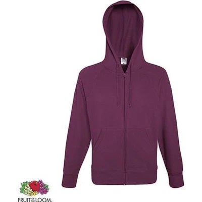 Afbeelding van Fruit of the Loom hoodie vest met rits lichtgewicht Maat L Kleur Burgundy