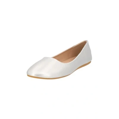 Afbeelding van Elara Dames Ballerina Comfortabele Slip Ons Vlakke Chunkyrayan Zilver MEL0362 Silver 42