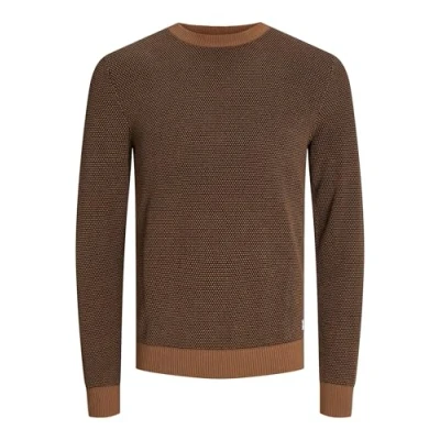 Afbeelding van Jack &amp; Jones Jjeglobe CREW NECK NOOS Trui, Heren, Maat: Large, Mocha bisque