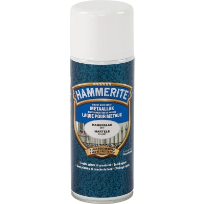 Afbeelding van Hammerite Hamerslaglak Wit 400 Ml