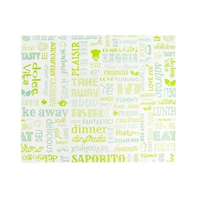 Afbeelding van Vetvrij papier of hamburgervellen Parole groen 31x38 cm Inhoud: 1000 stuks
