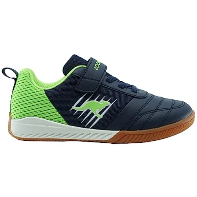 Afbeelding van KangaROOS Super Court EV Uniseks kind Sneaker, Dark Navy Lime 4054, 36 EU
