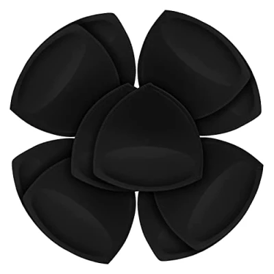 Afbeelding van SKENGWEL 5 paar vrouwen Driehoek BH Pads Inserts Verwijderbare Push Up Sport Cups Vervangingen Voor Bikini Top Badpak, zwart C/D