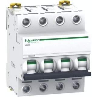 Afbeelding van Schneider electric acti9 installatieautomaat c kar 0 5a 4p 6ka 50ka 400v ac dc 50 60hz 4 modulen ip20 a9f74470