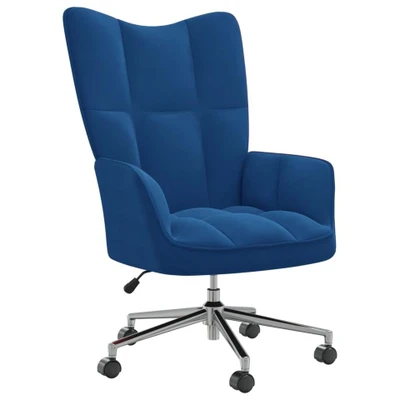 Afbeelding van vidaXL Relaxstoel fluweel blauw