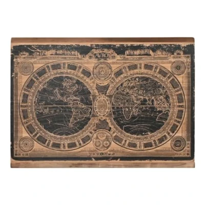 Afbeelding van Wanddecoratie Home ESPRIT Zwart Natuurlijk Wereldkaart 149 x 2 105 cm