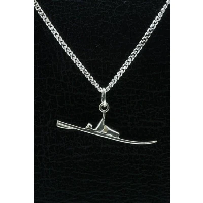 Afbeelding van Zilveren Waterski ketting hanger