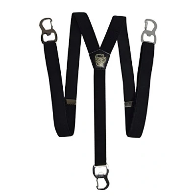 Afbeelding van Olata Y Vorm Bretels met Fles Opener Karabijnhaak Clips 2,5 cm. Zwart
