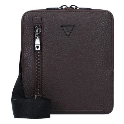 Afbeelding van GUESS Schoudertas Torino Xbody Flat Bag Dark Brown Donkerbruin